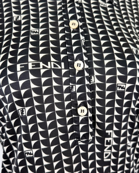 Fendi Black and White Blouse