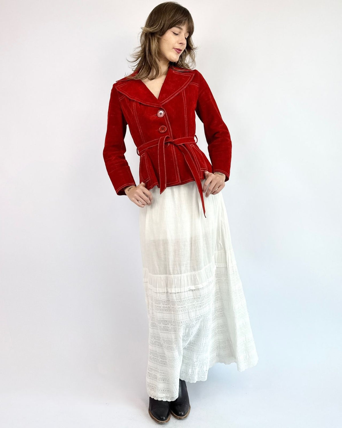 A Single Rose Suede Jacket