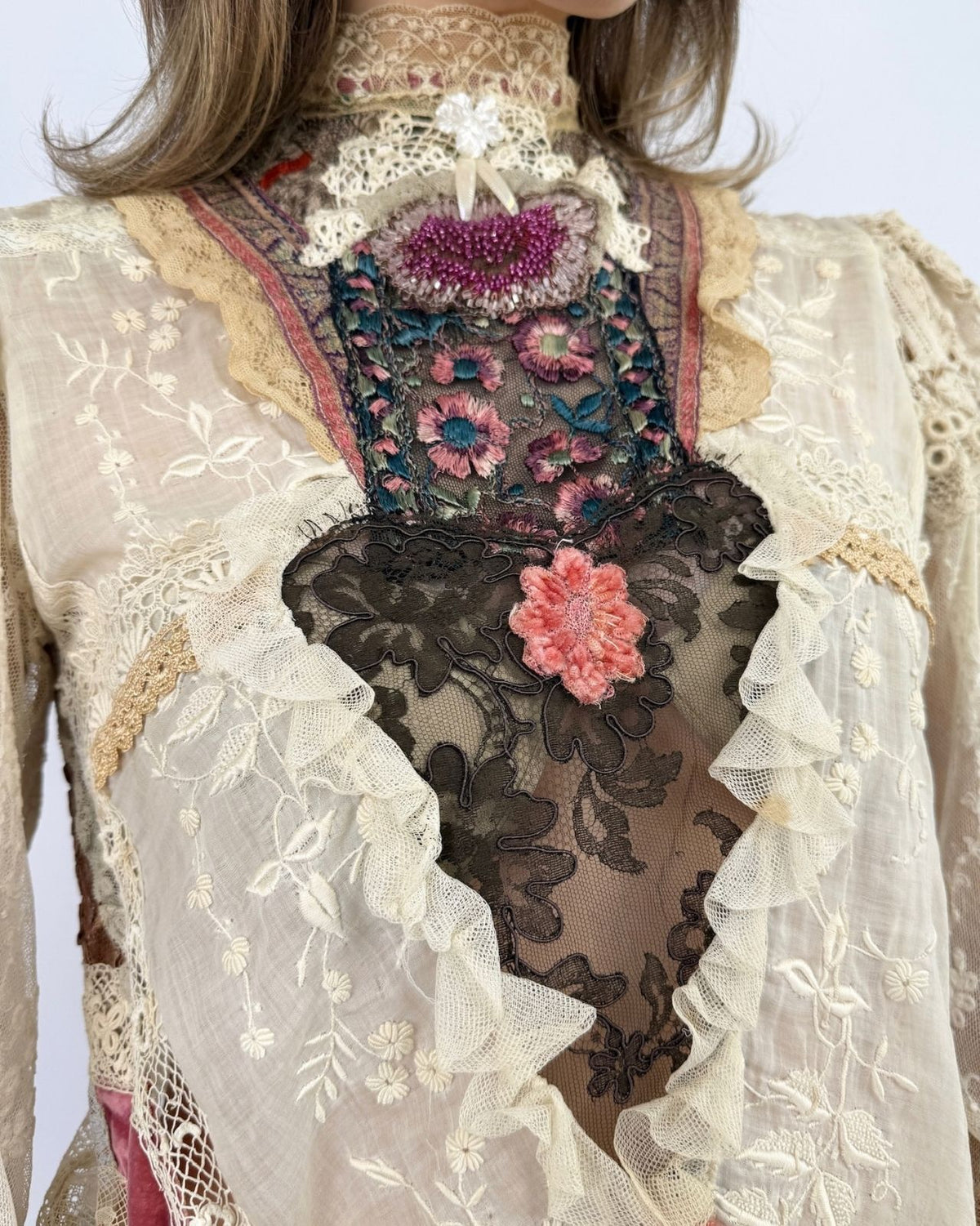 Love Overfloweth Embroidered Lace Blouse