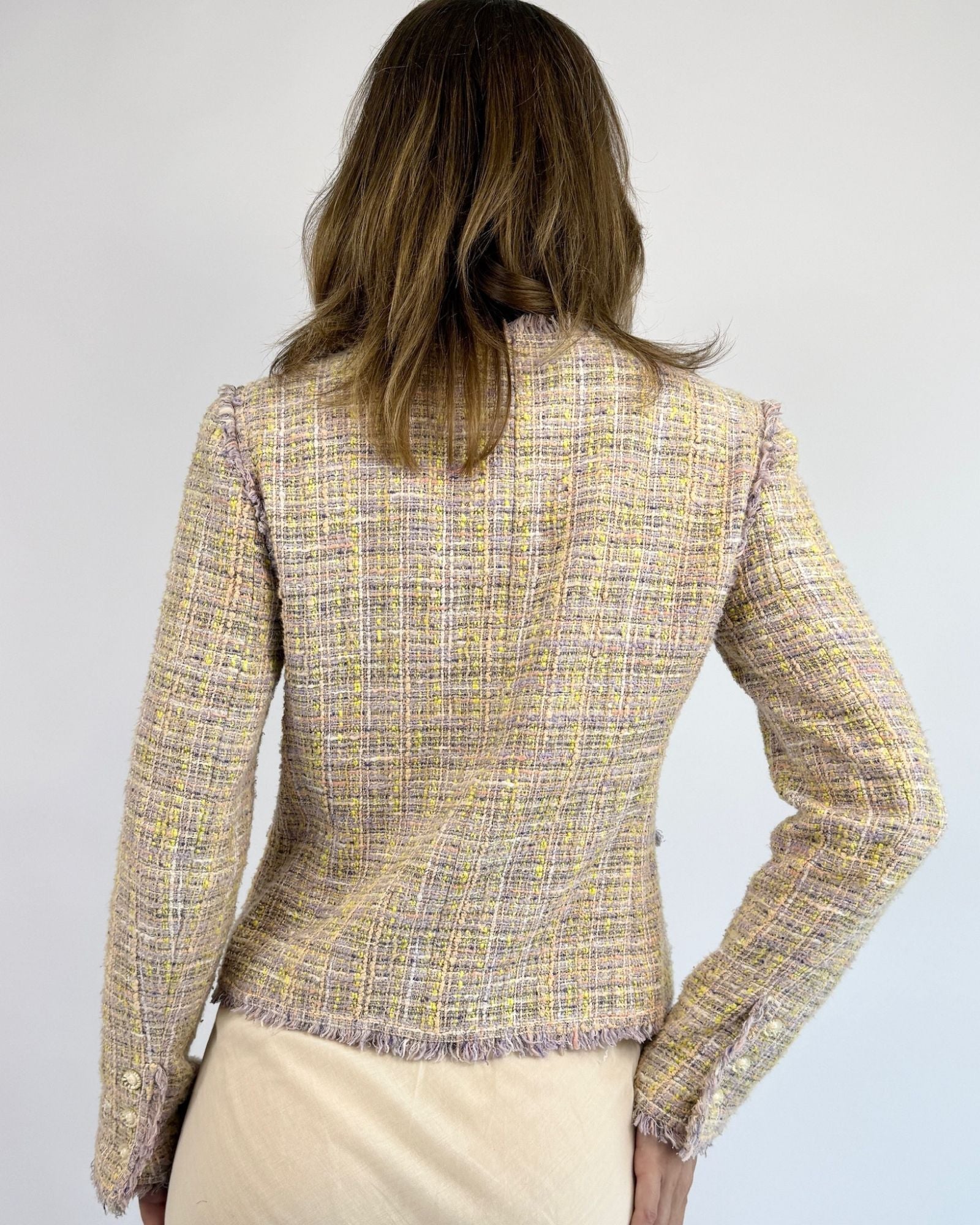 Chanel Spring 2004 Lemon Twist Tweed Jacket