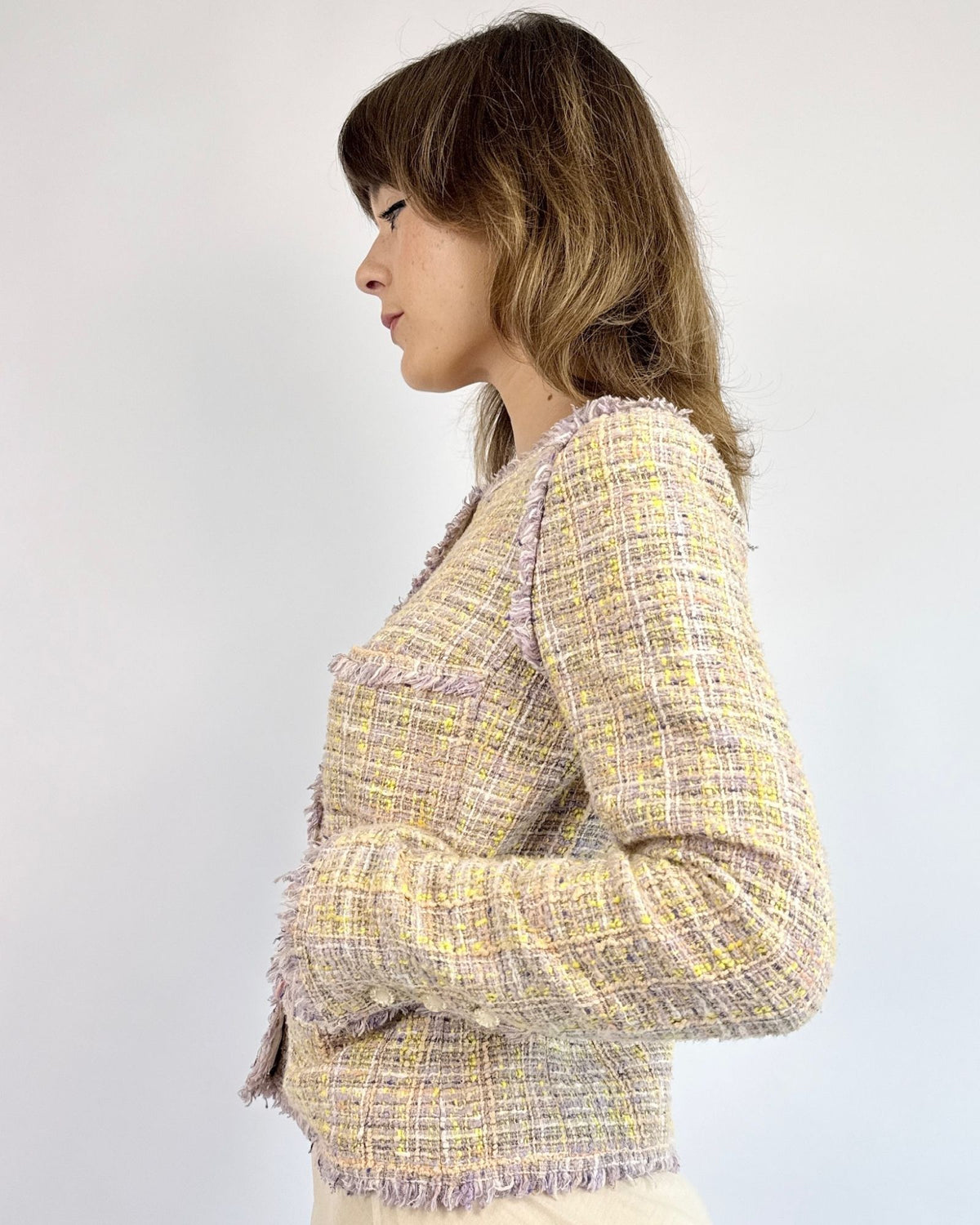 Chanel Spring 2004 Lemon Twist Tweed Jacket