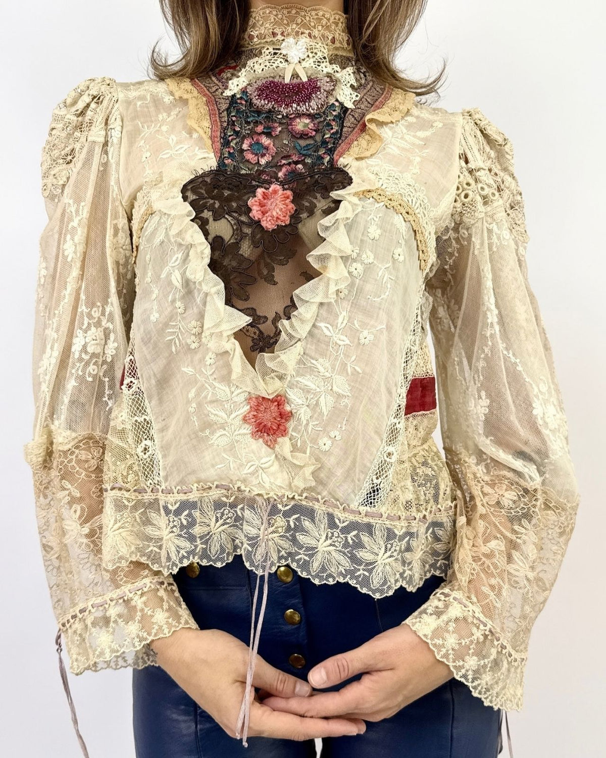 Love Overfloweth Embroidered Lace Blouse