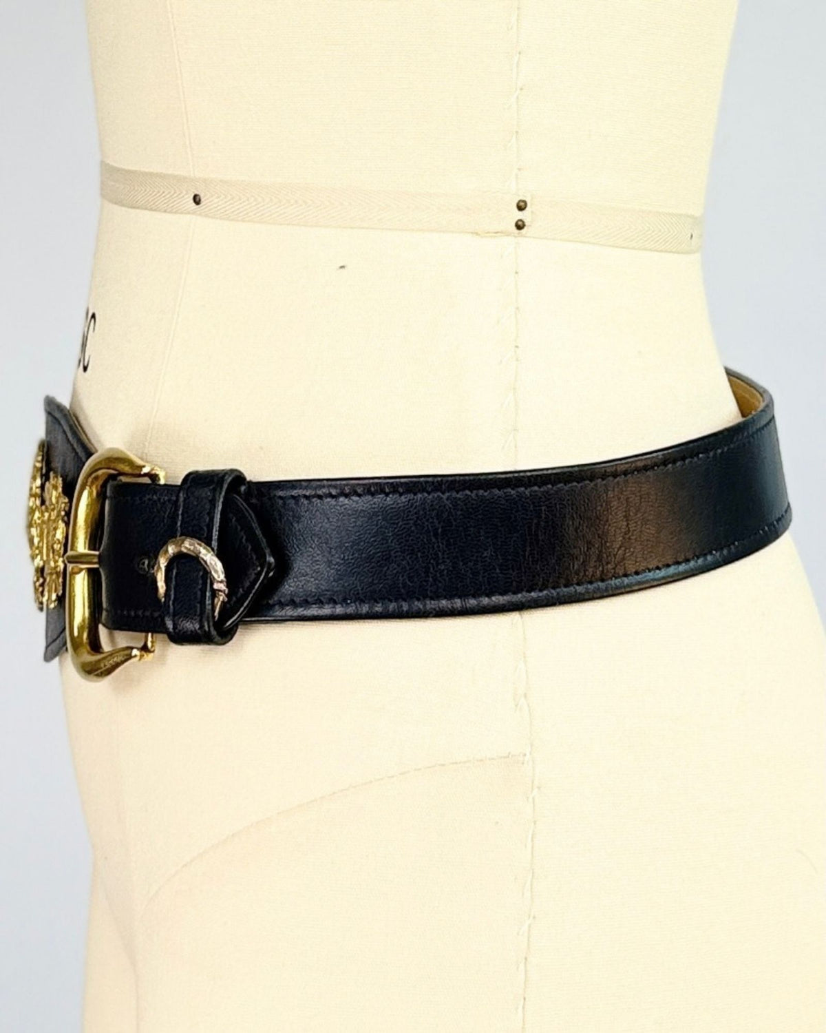 Navy Gold Crest Belt