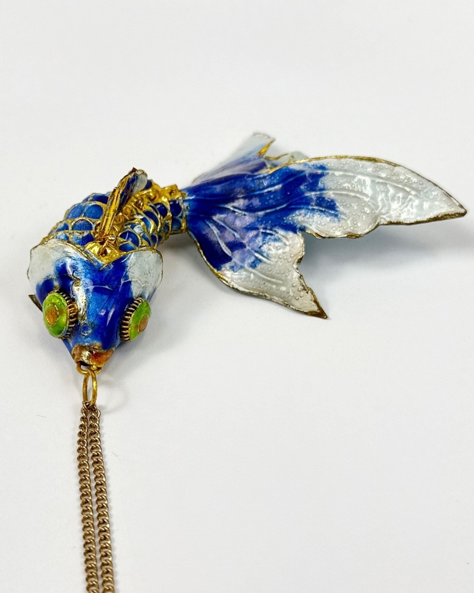 Articulated Blue Koi Necklace