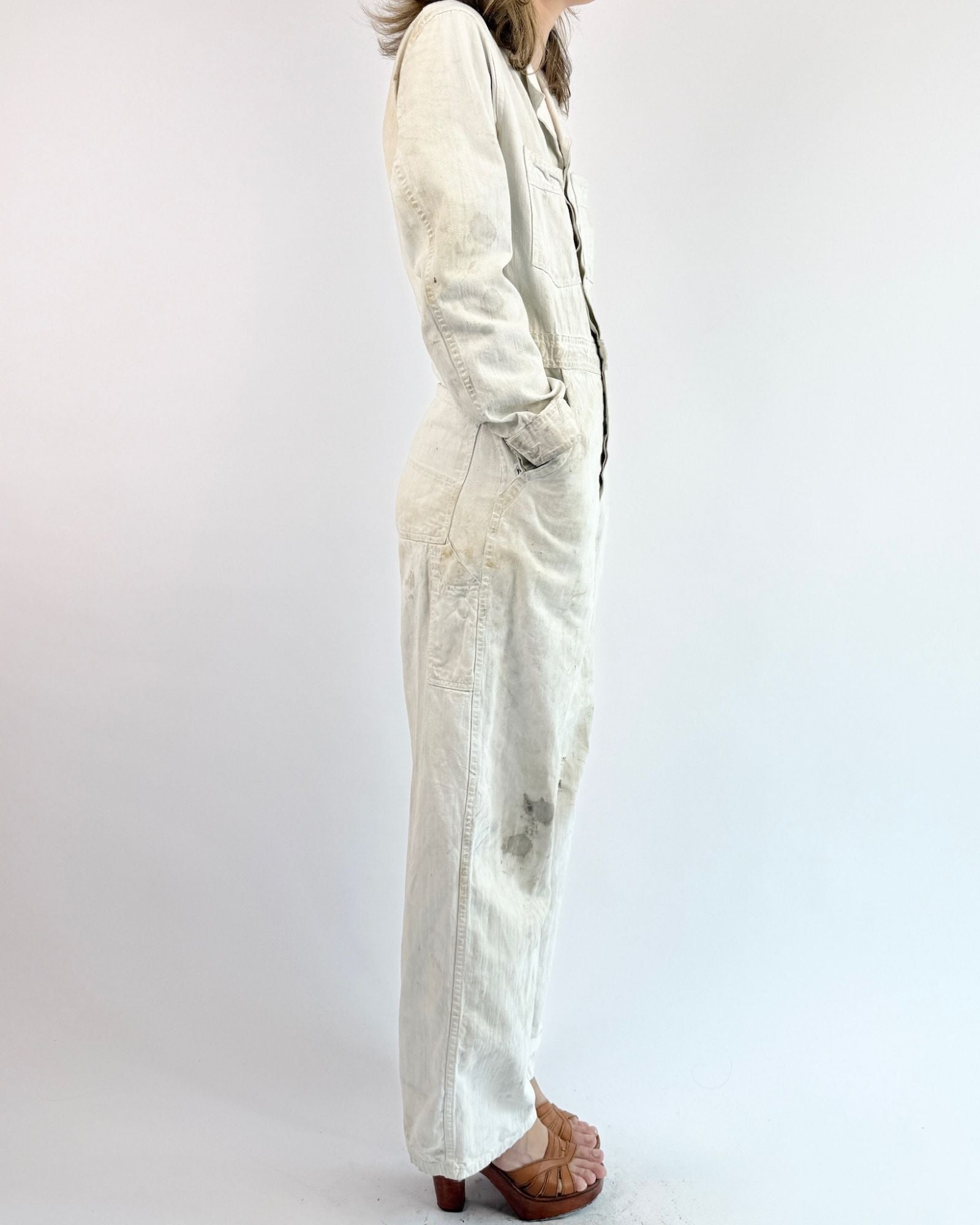 50s Lend Me A Hand White Coveralls