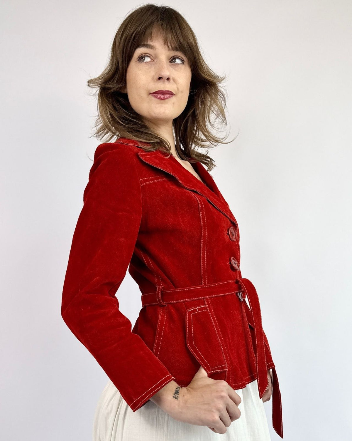 A Single Rose Suede Jacket