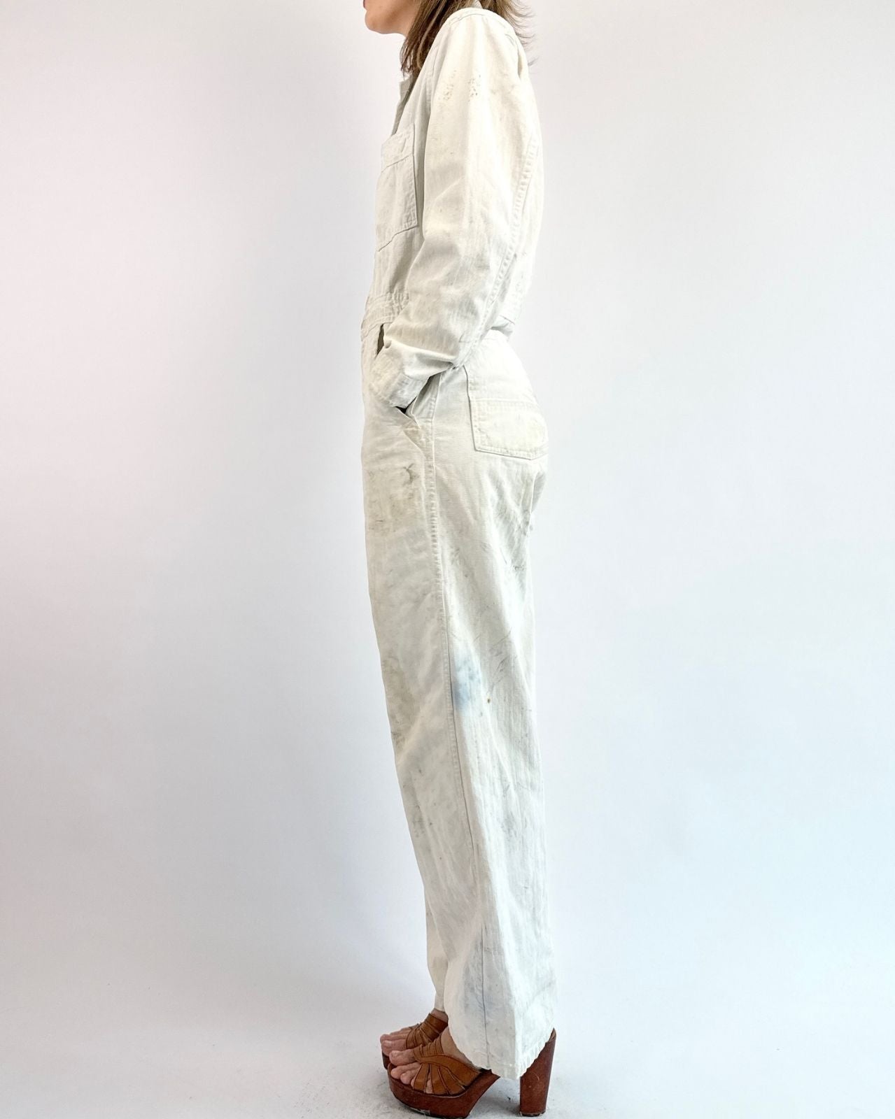 50s Lend Me A Hand White Coveralls