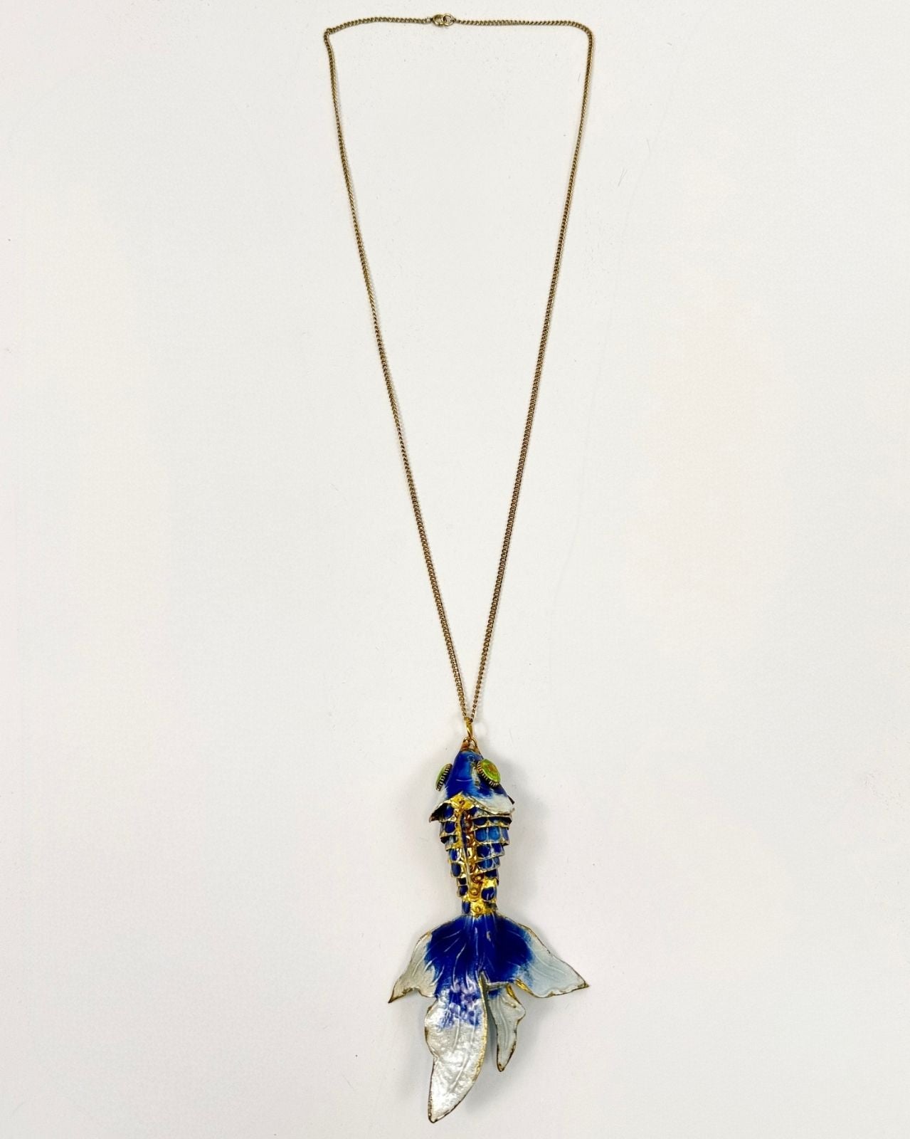 Articulated Blue Koi Necklace