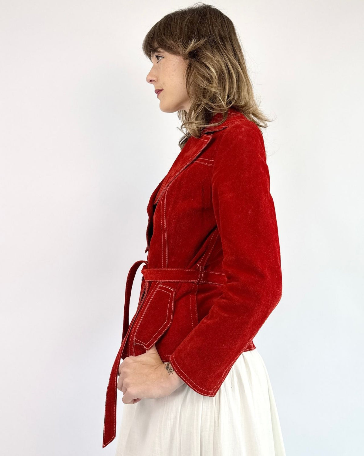 A Single Rose Suede Jacket