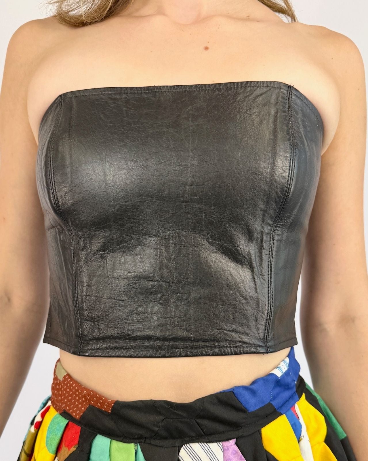 Easy Riders Black Leather Bustier