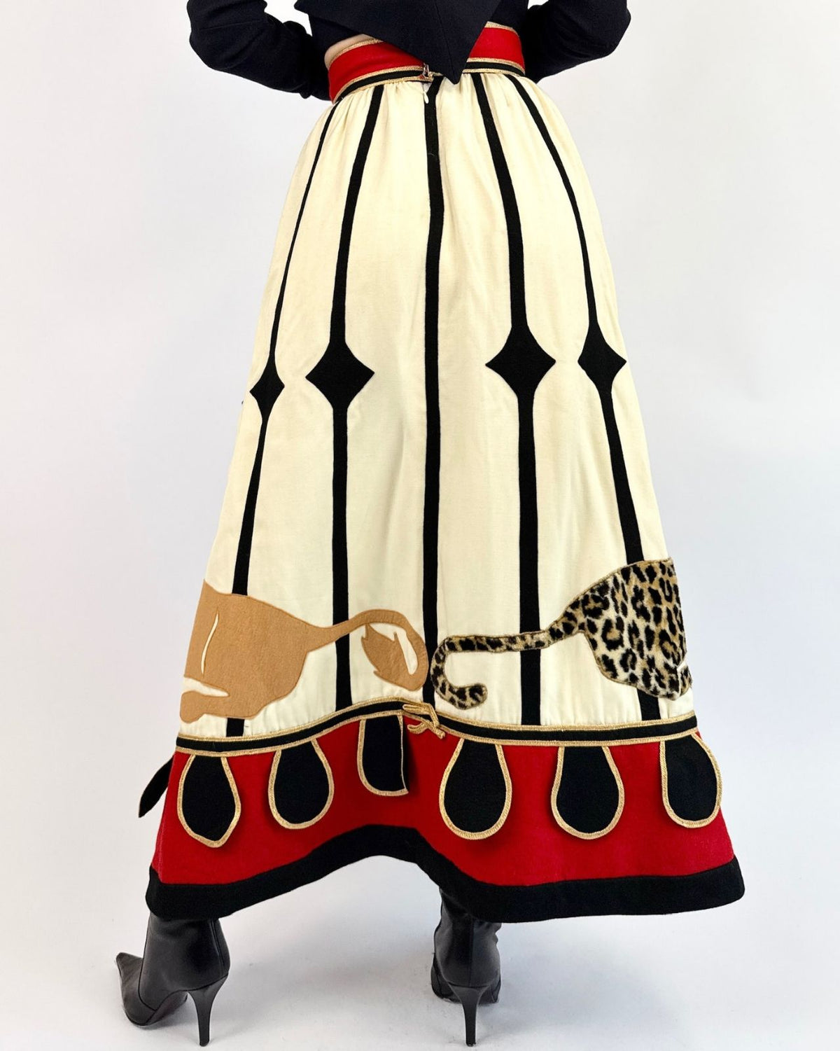 1970s Malcolm Starr Life's A Circus Wool Skirt