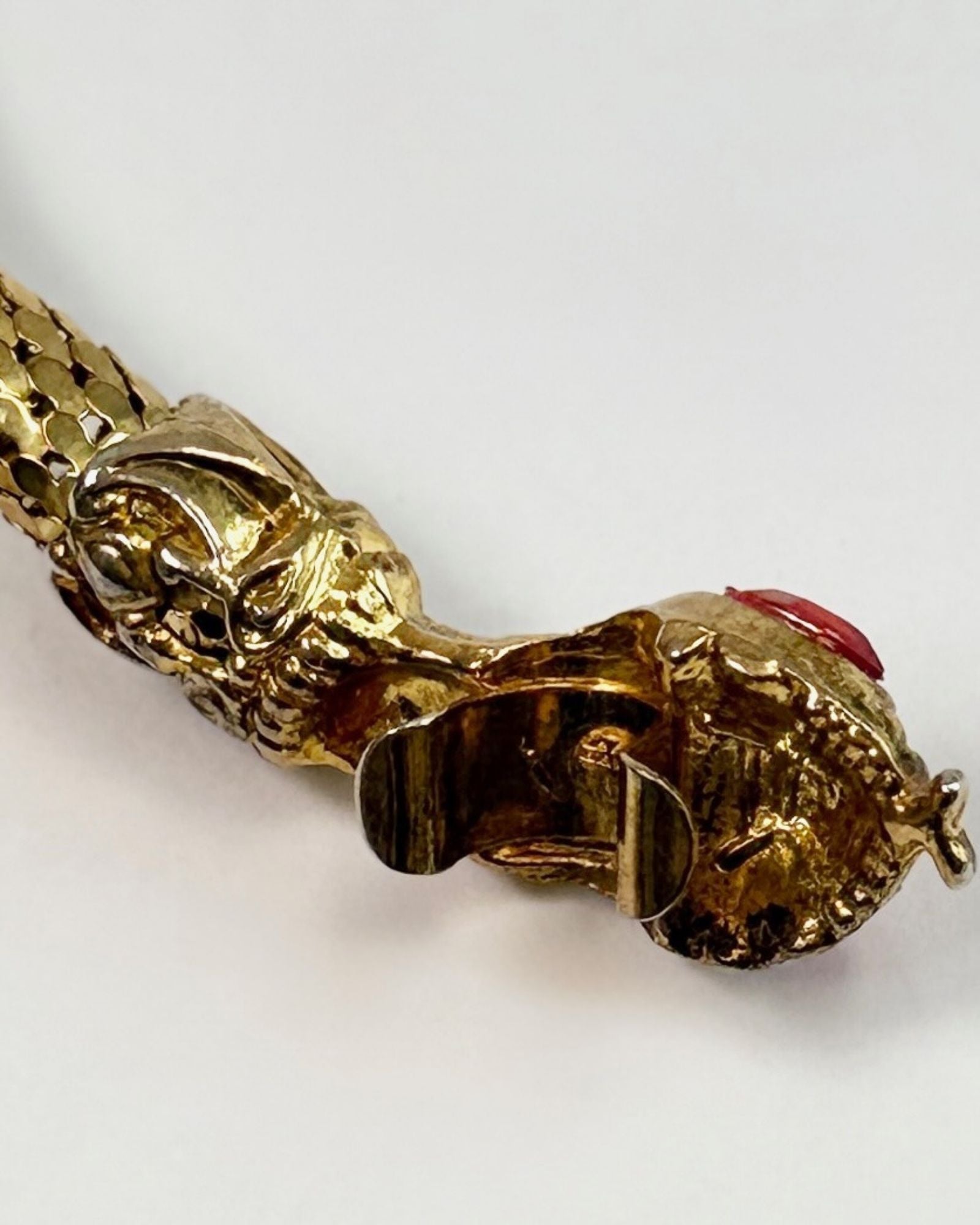 Gold Snake Orange Eyes Necklace/Belt