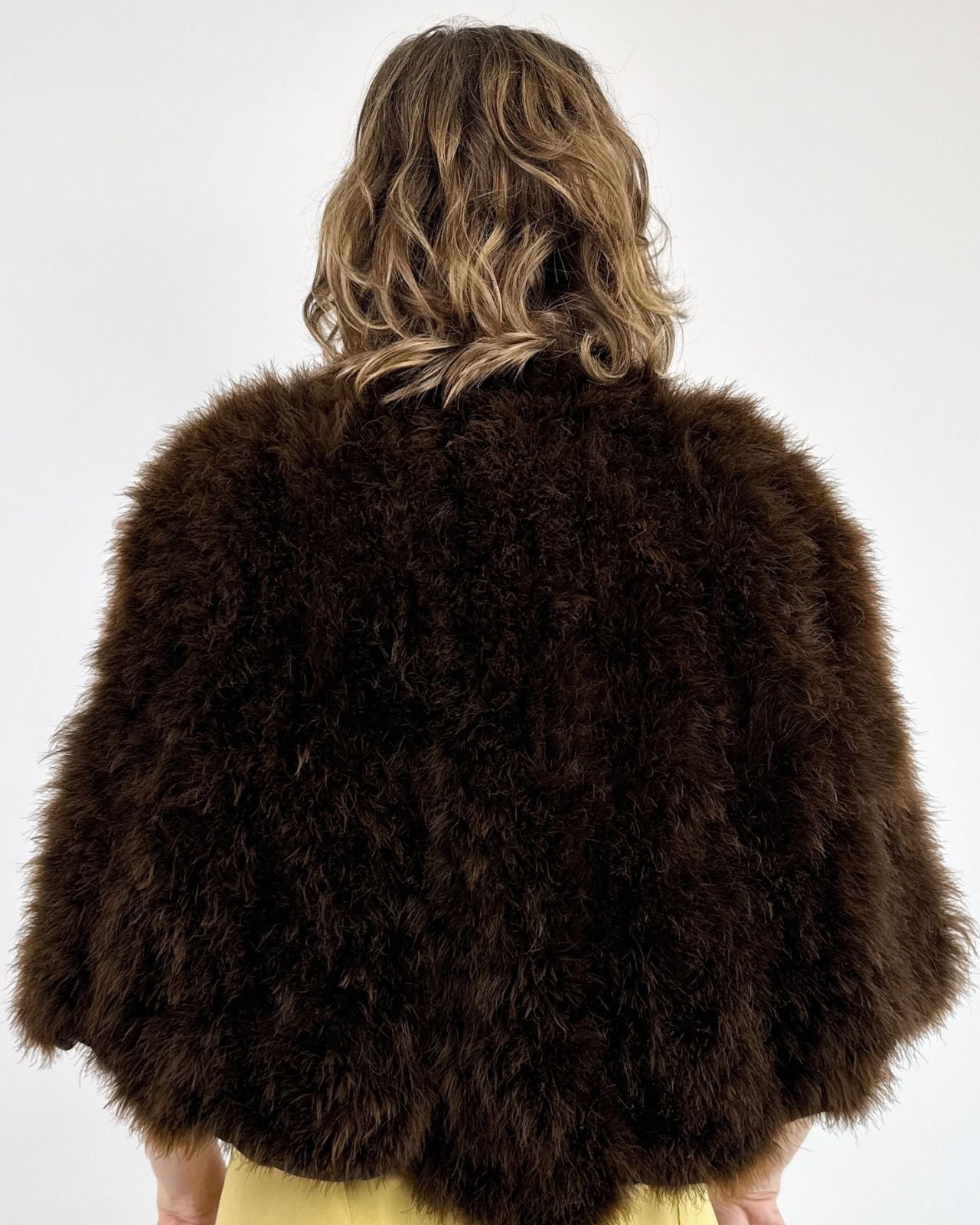 1940s Frosted Feathers Marabou Capelet