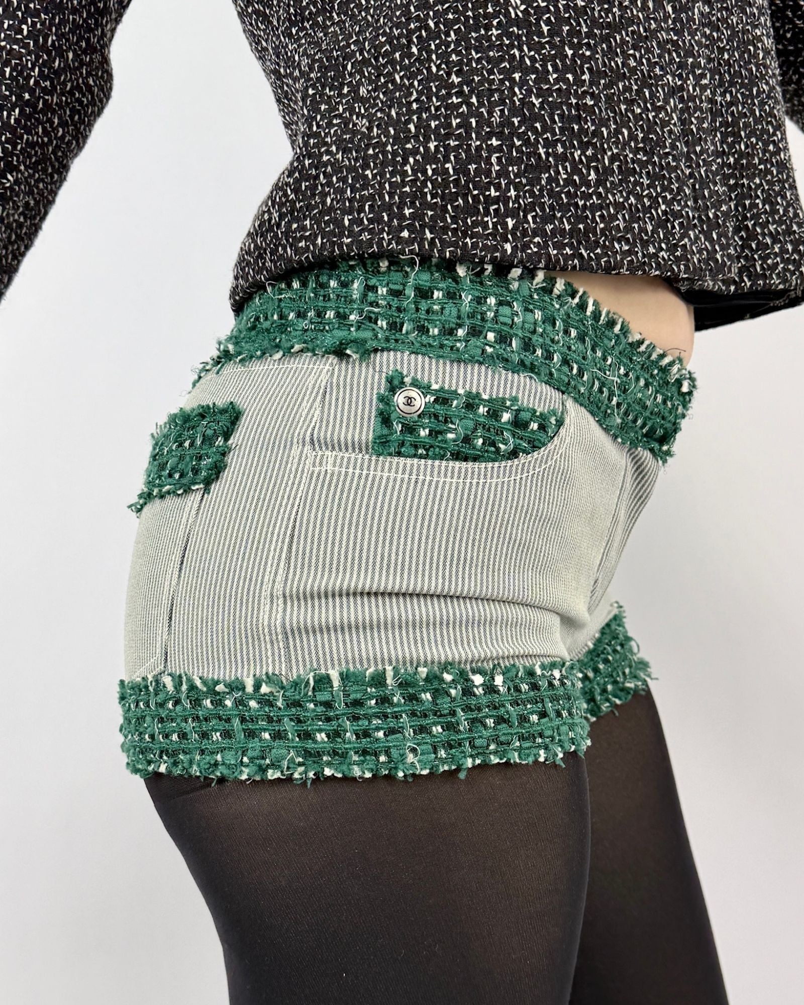 Chanel Evergreen Tweed Micro Shorts