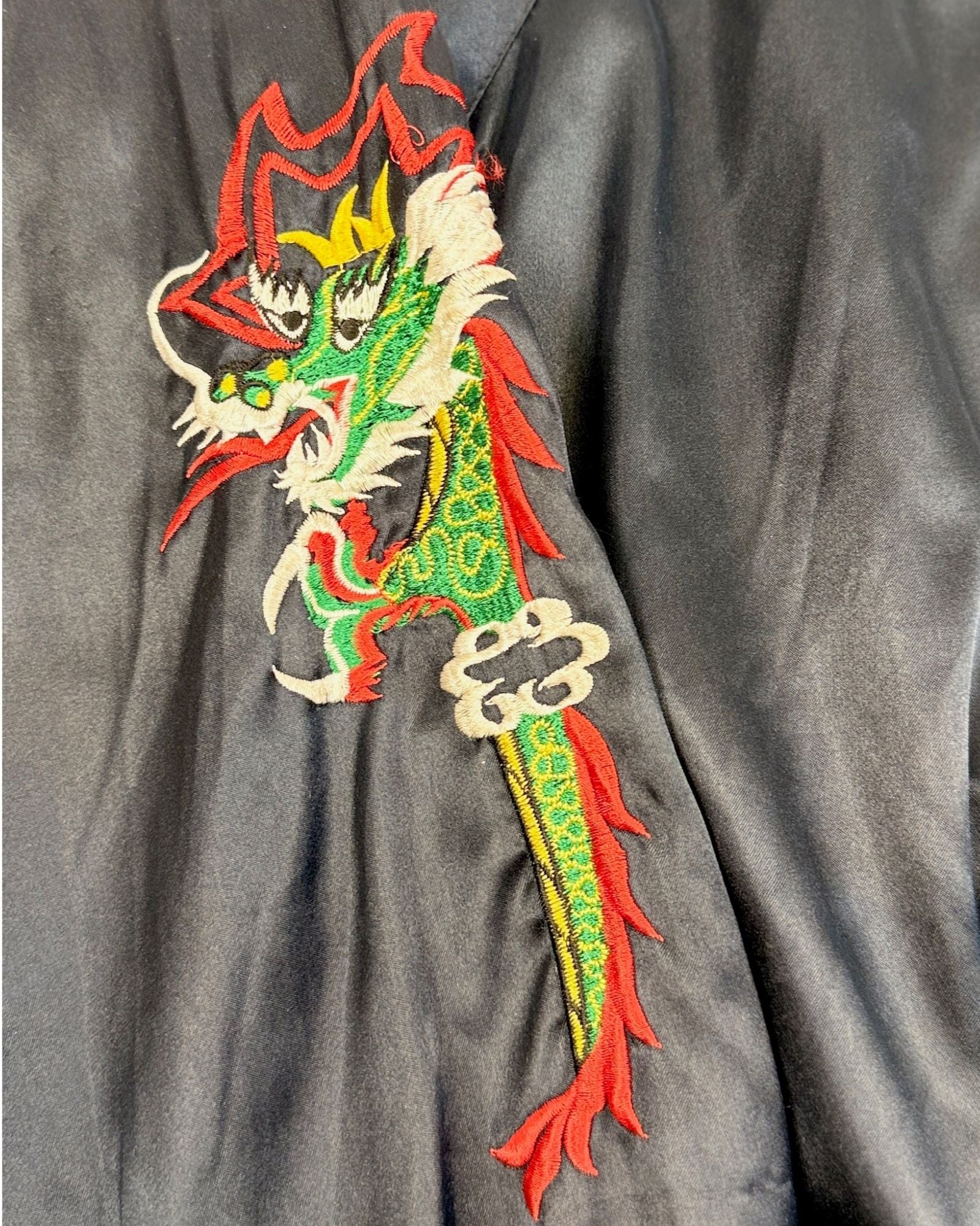Embroidered Dragon Satin Jacket