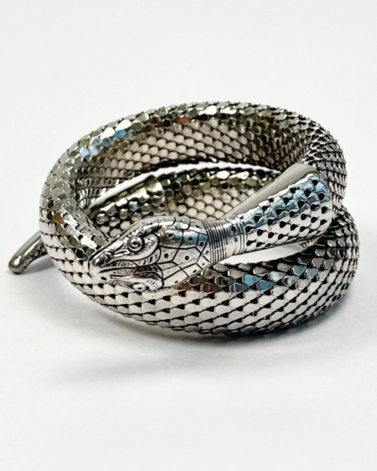 Whiting and Davis Silver Snake Bracelet