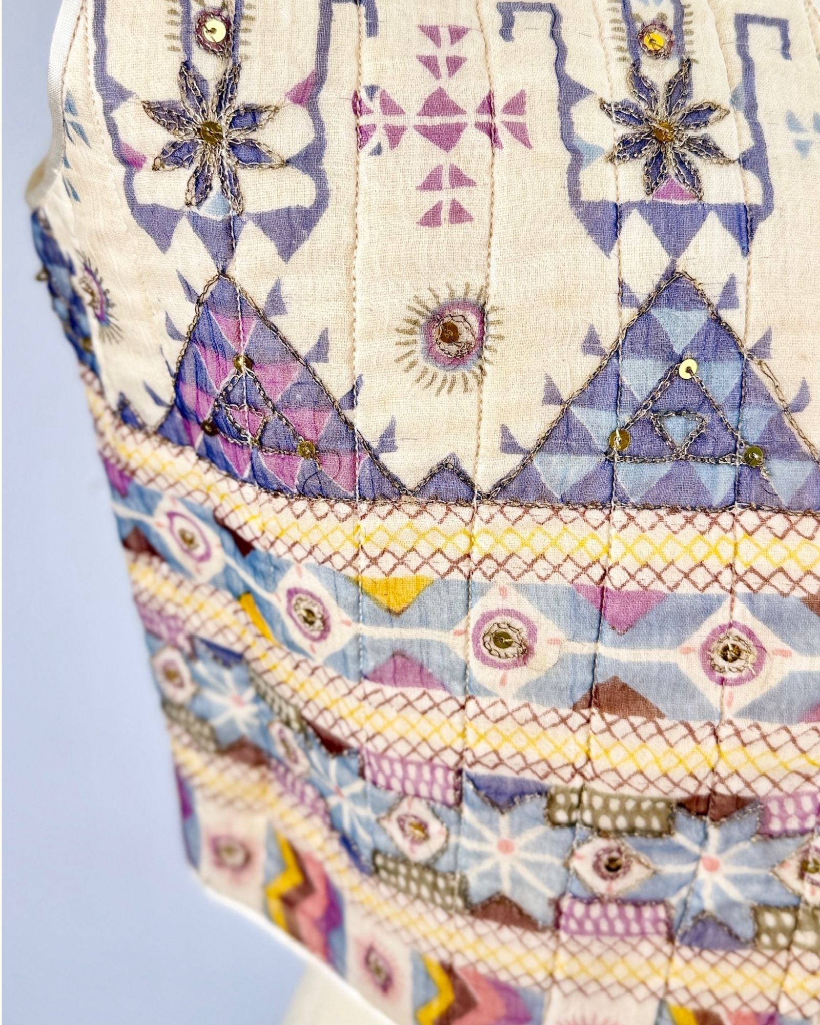 Lavender Cream Quilt Vest