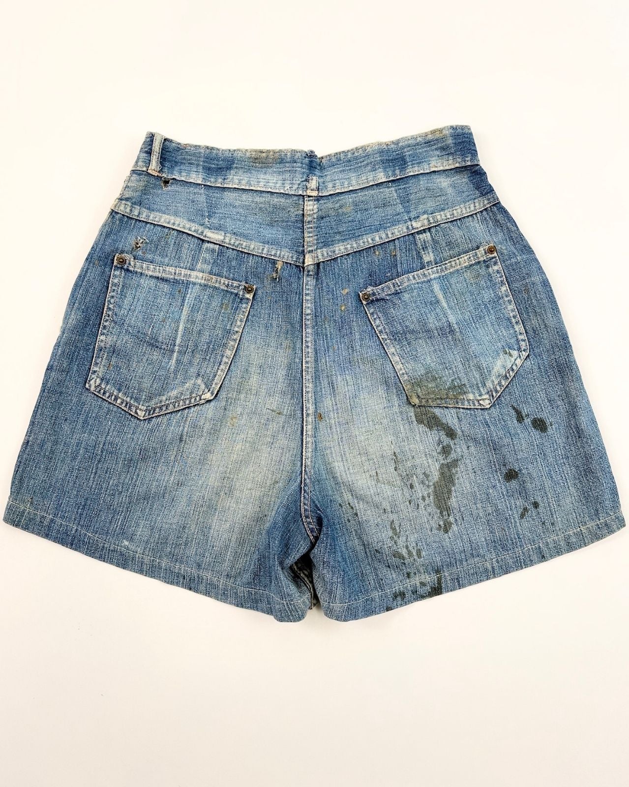 1950s Denim Side Zip Shorts