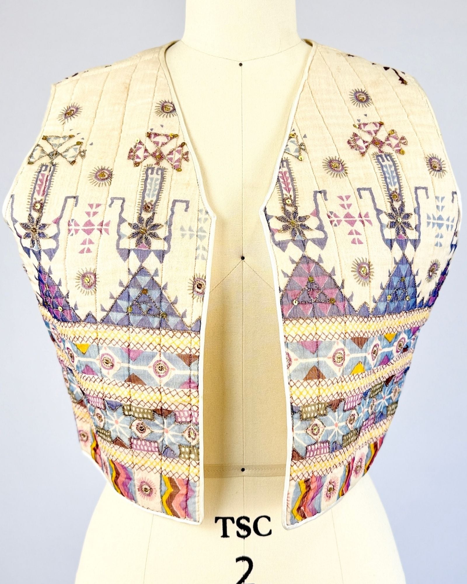 Lavender Cream Quilt Vest