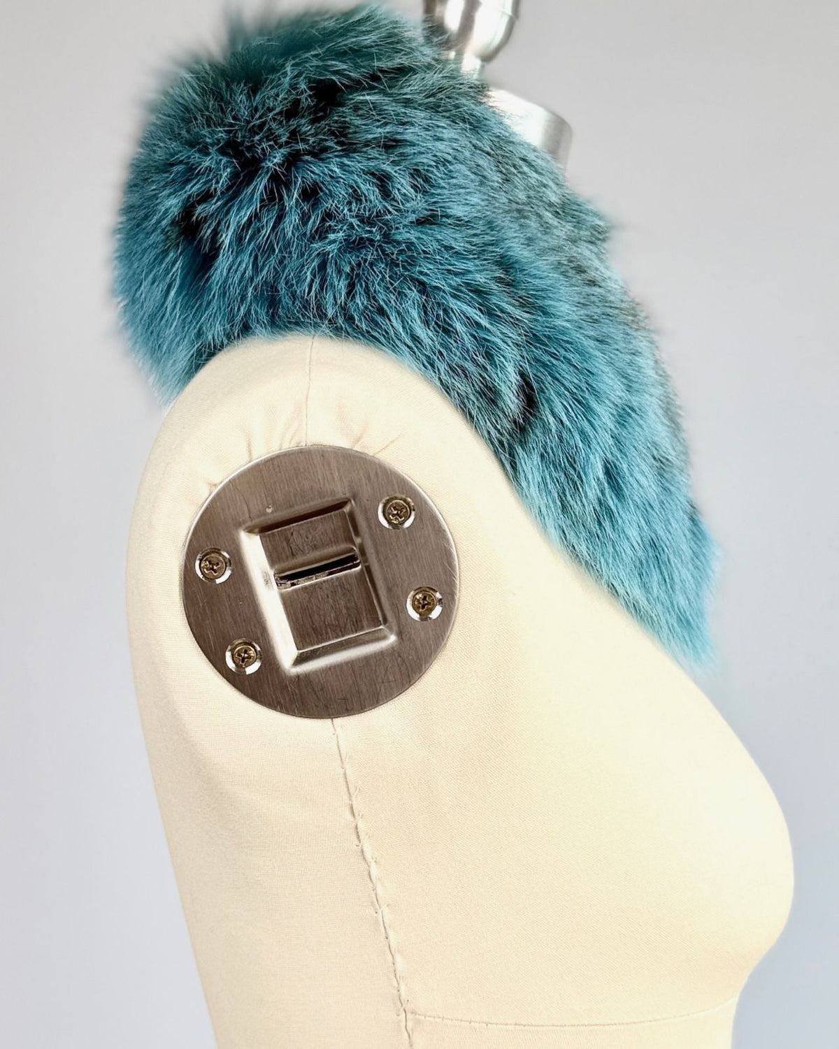 St. John Turquoise Lynx Fur Collar