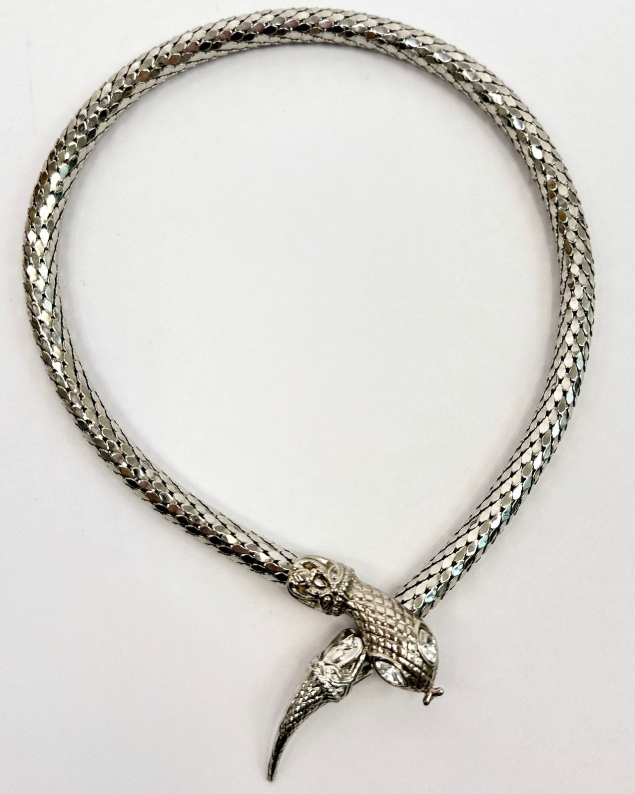 Silver Choker Snake Necklace