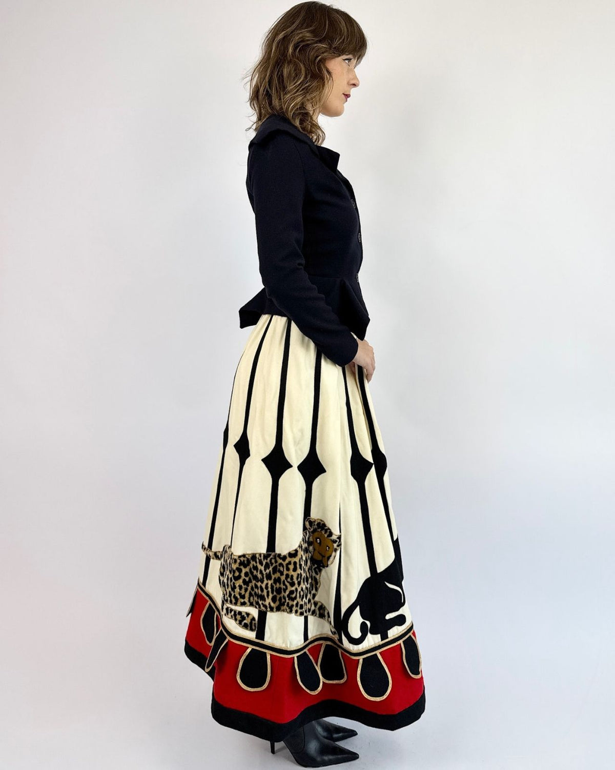 1970s Malcolm Starr Life's A Circus Wool Skirt