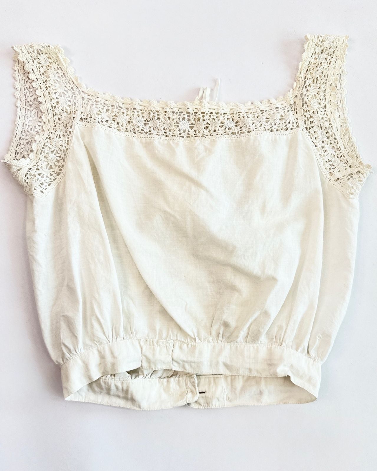 Little Scallop Trim Edwardian Cotton Tank