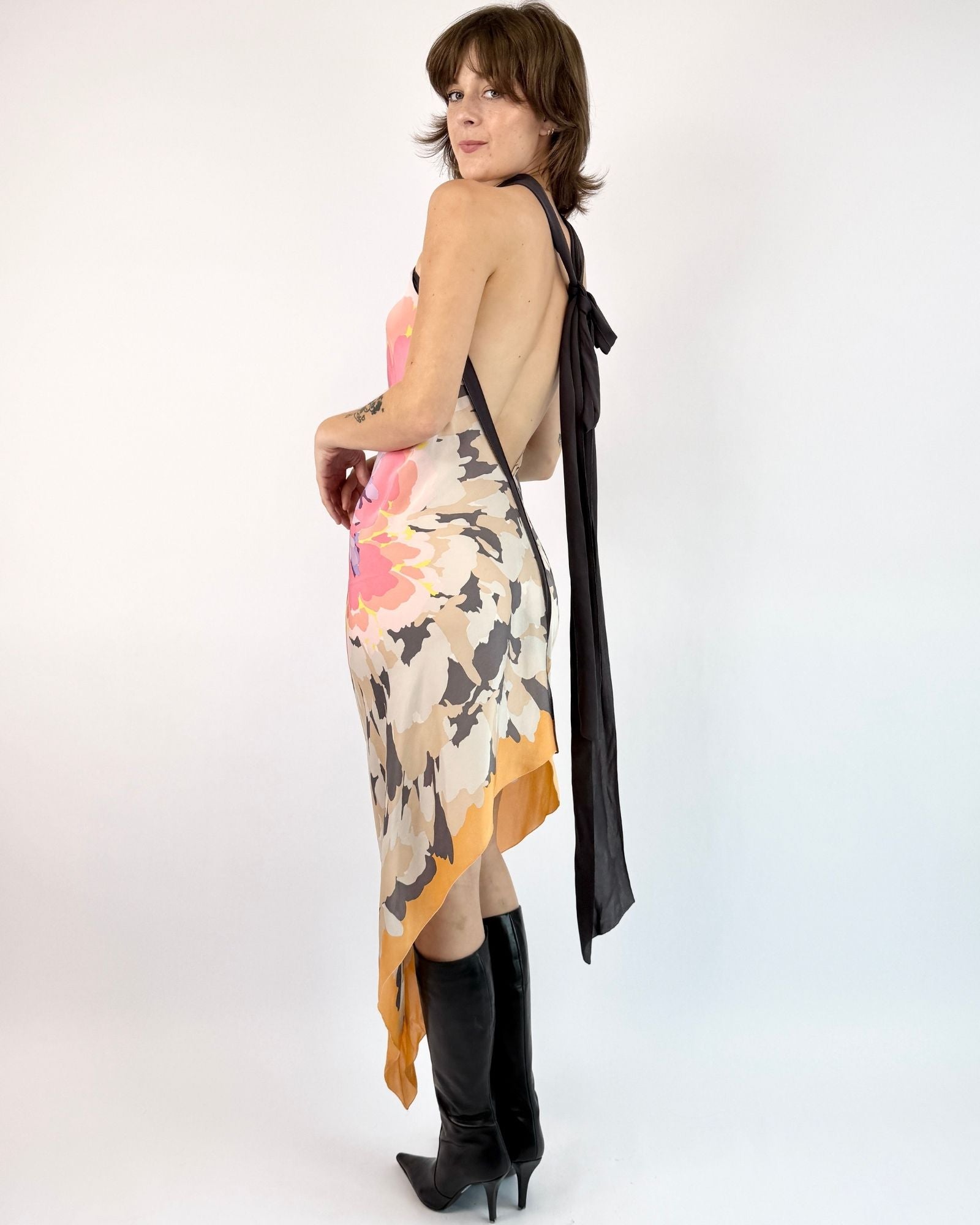 Missoni A Living Canvas Silk Halter Dress