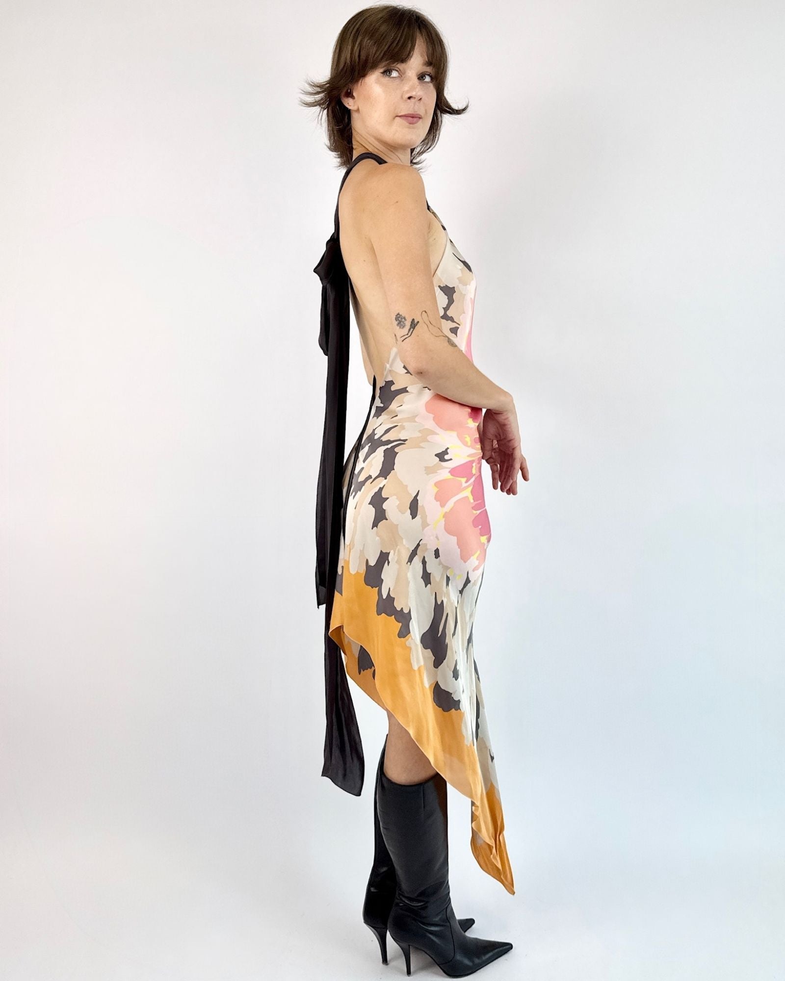 Missoni A Living Canvas Silk Halter Dress