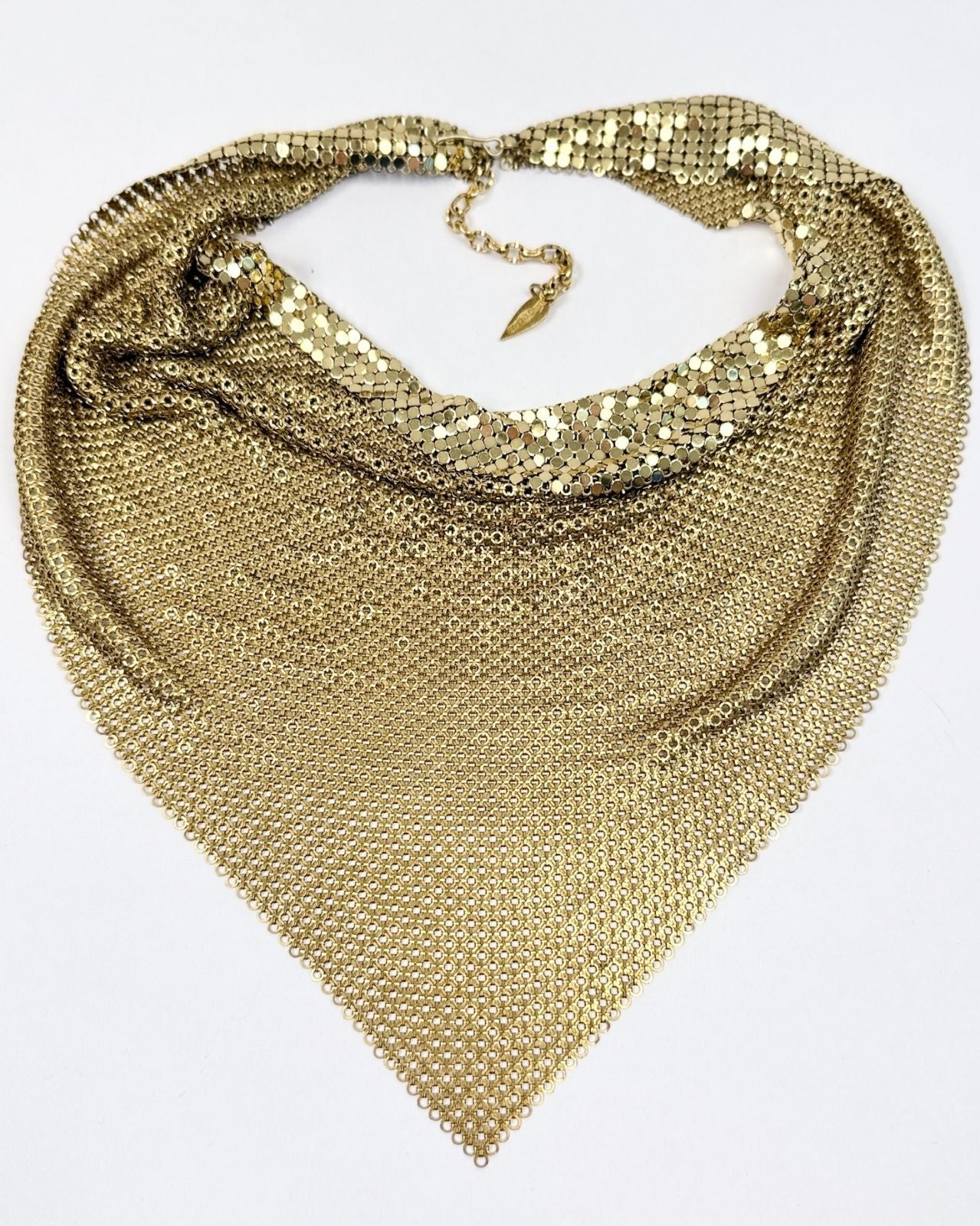 Whiting and Davis Gold Mesh Bandana