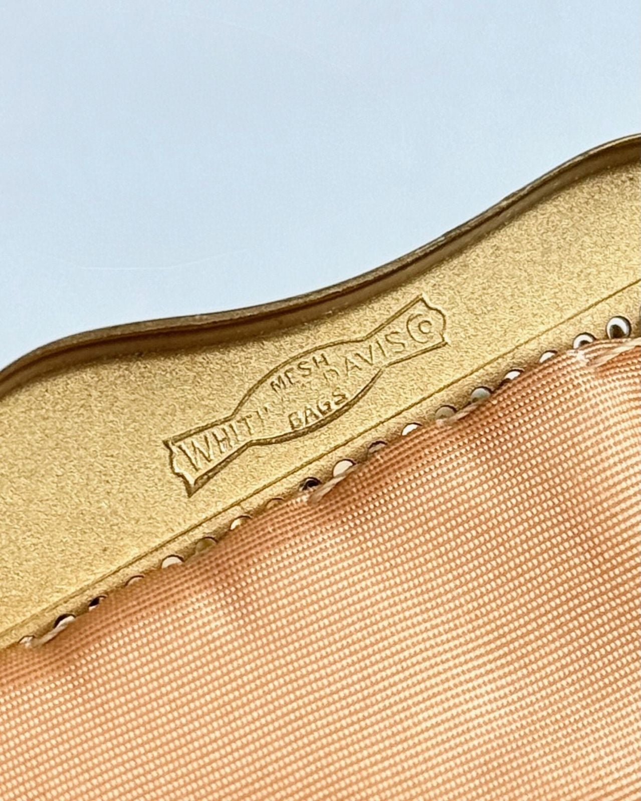 Whiting and Davis Rhinestone Trim Mesh Bag