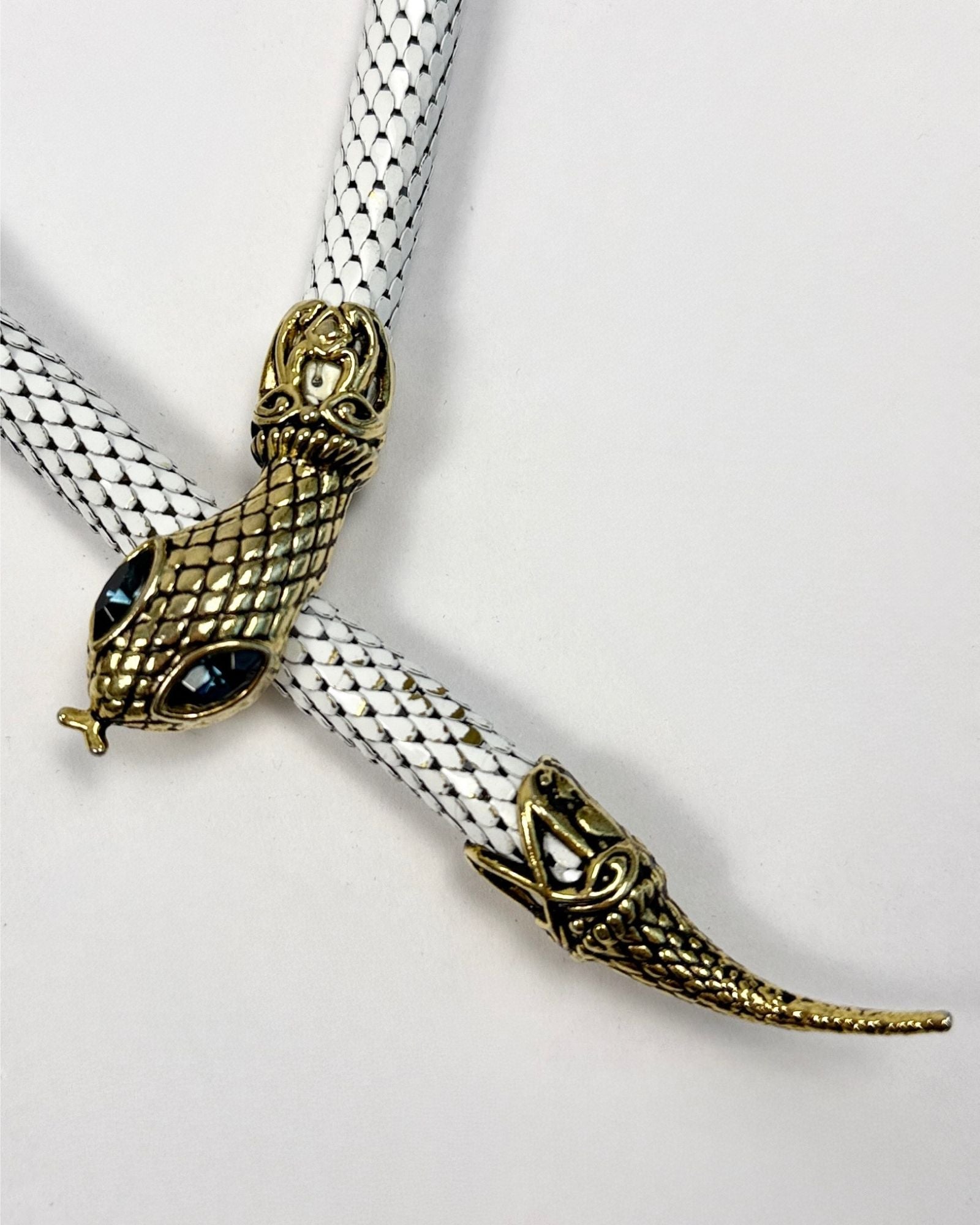 White Mesh Snake Necklace/Belt