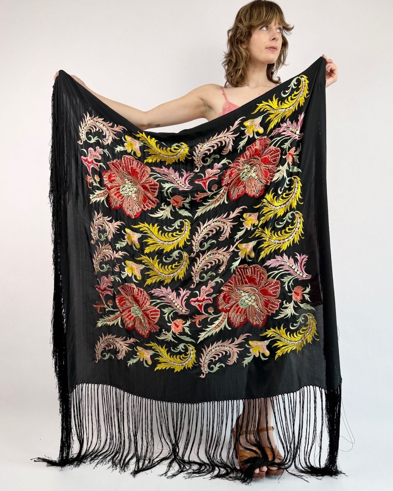 As It Falls Antique Piano Shawl