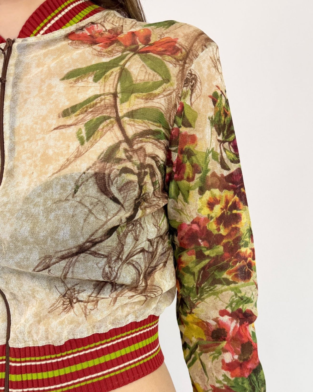 Jean Paul Gaultier 1999 Varsity Blooms Jacket