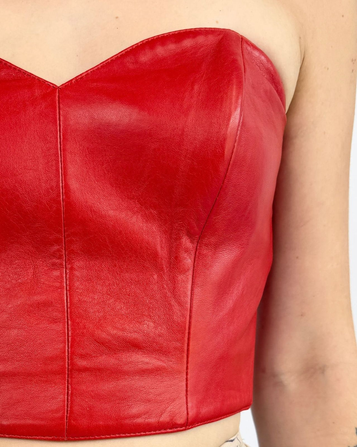 North Beach Leather Cherry Bomb Bustier
