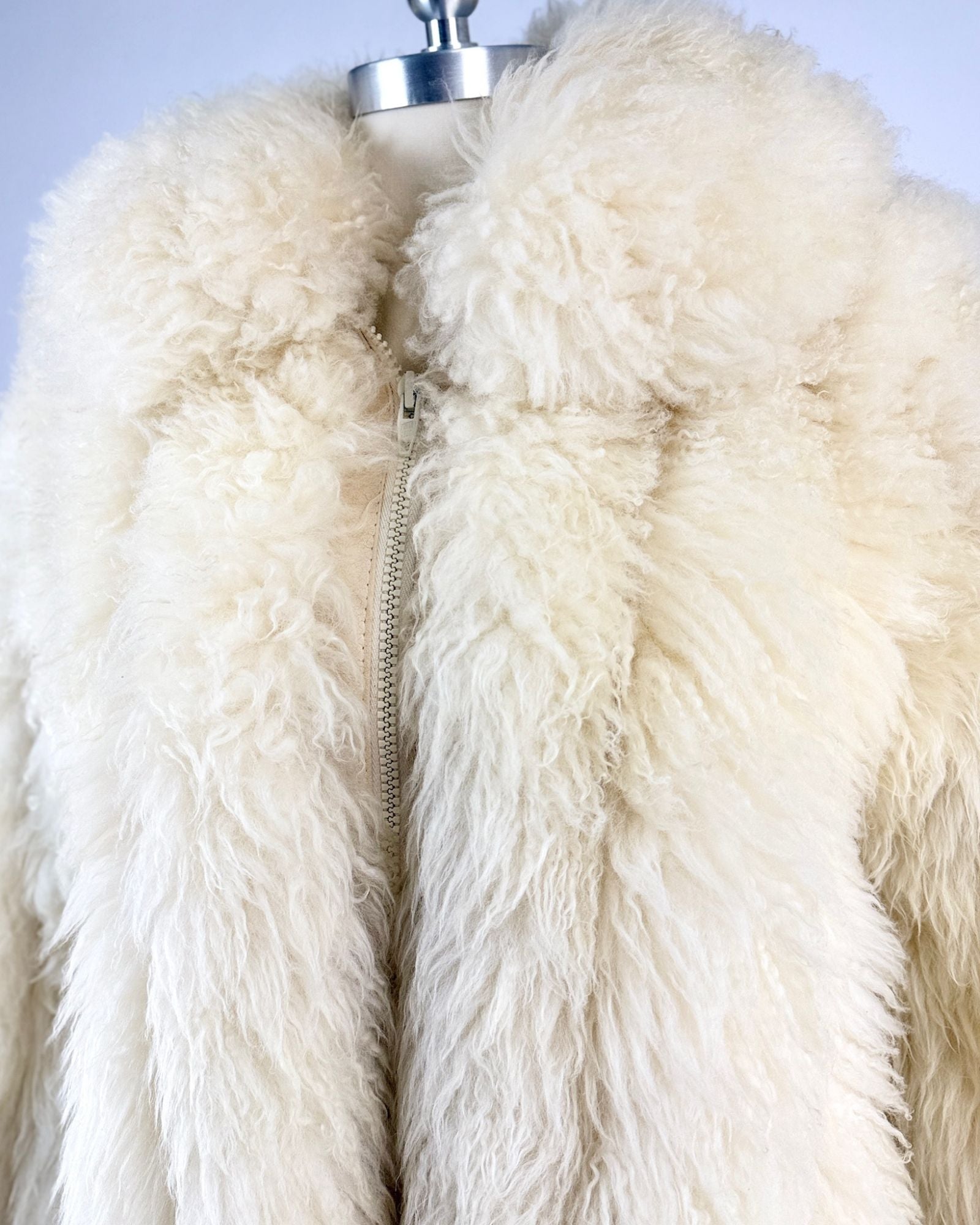 Alpine Wonders Cream Curly Lamb Coat