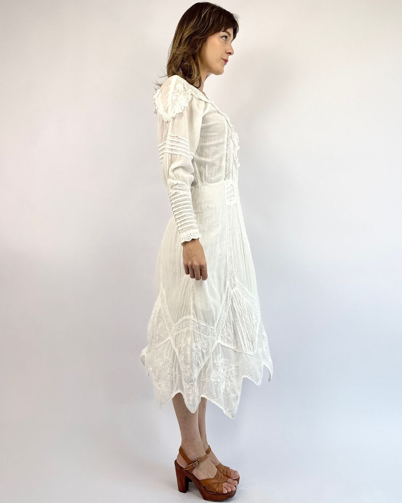 70s The Daily Doily Edwardian Lace Dress