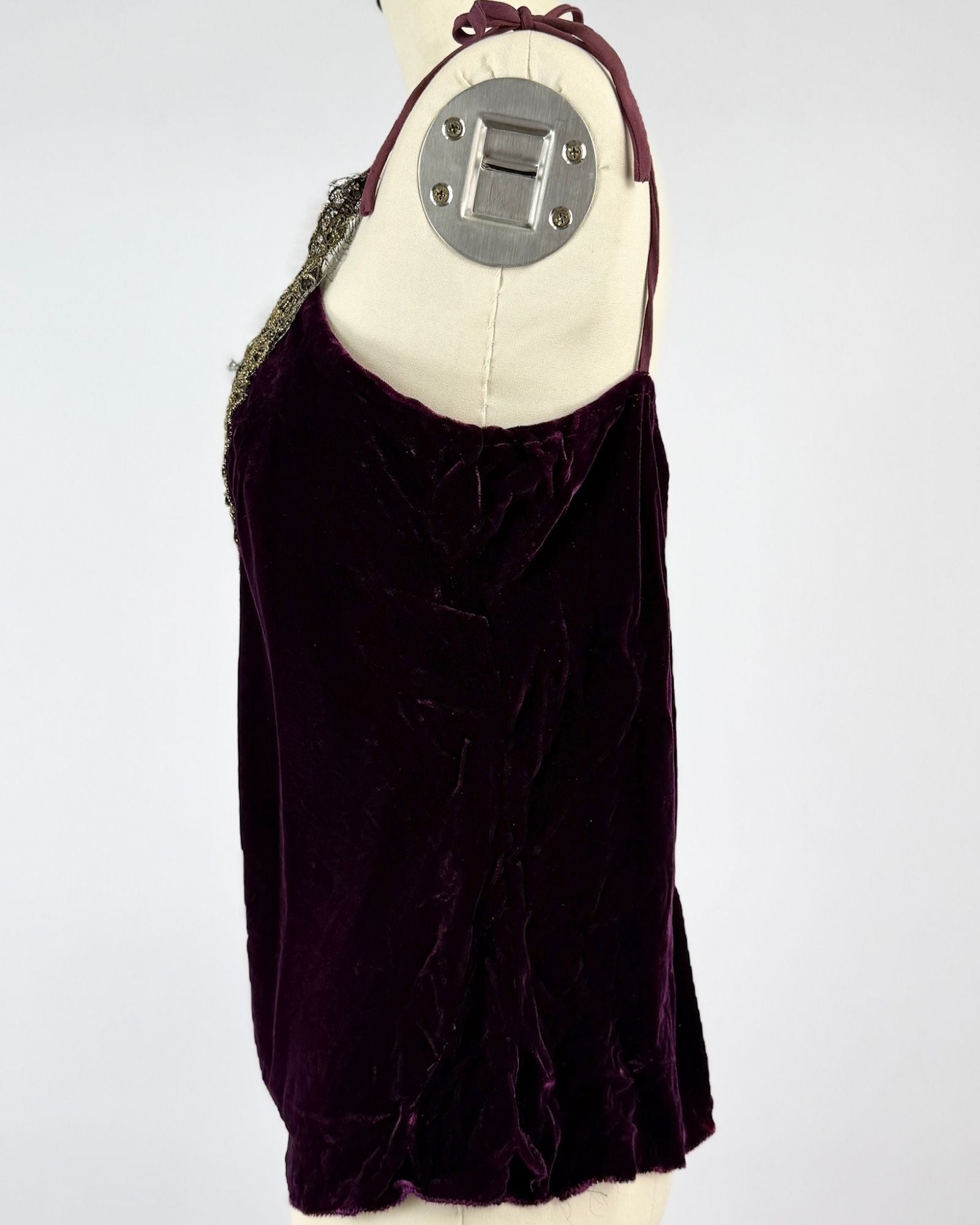 Jean Steanquist Velvet Beaded Tank