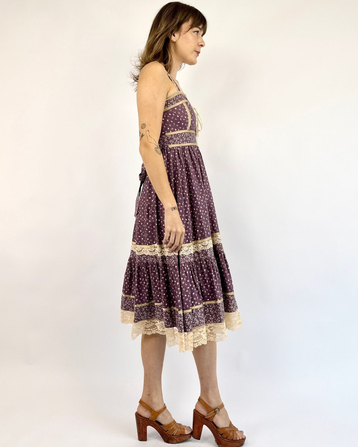 Gunne Sax Violet Crown Calico Dress