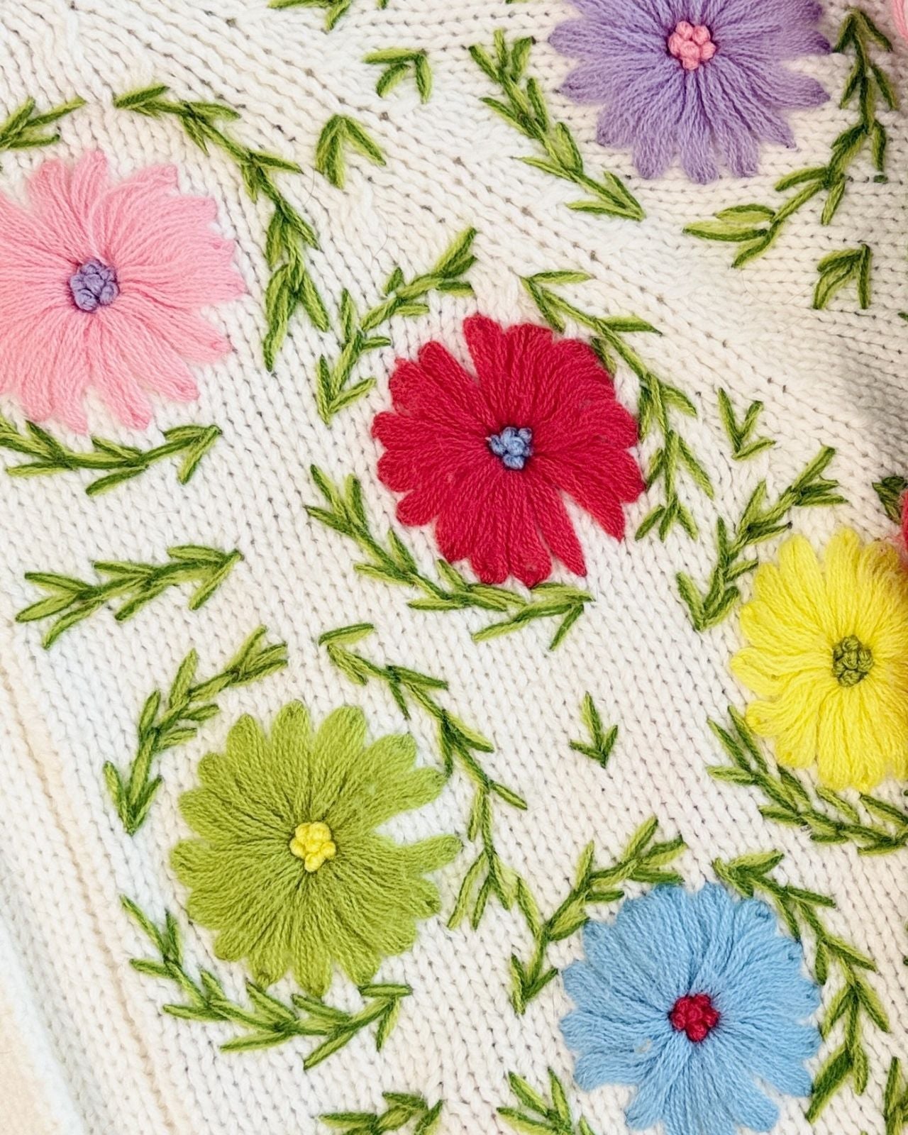 Gorgeous Floral Knit Cardigan