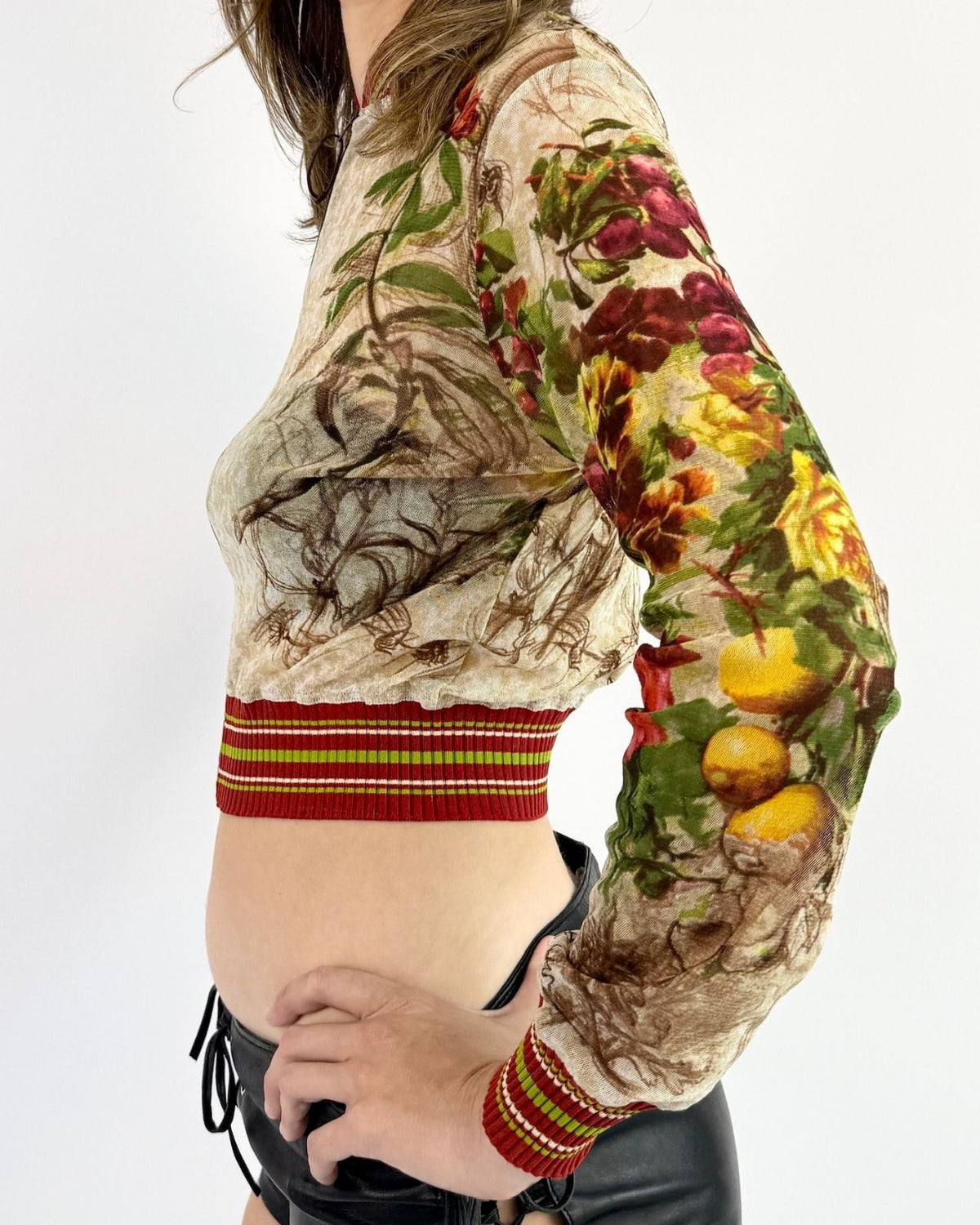 Jean Paul Gaultier 1999 Varsity Blooms Jacket