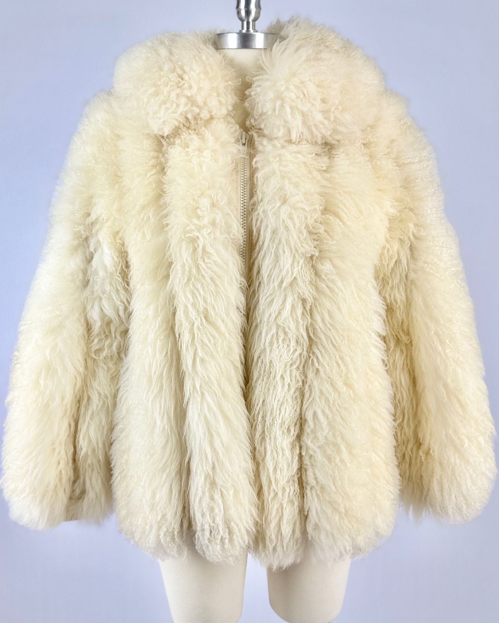 Alpine Wonders Cream Curly Lamb Coat