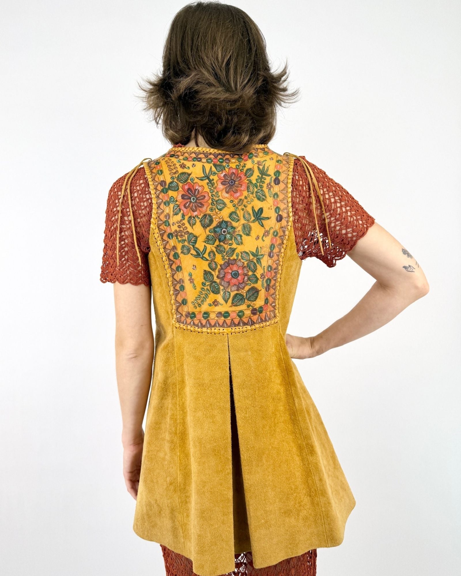 Sweet n' Suede Char Longline Vest