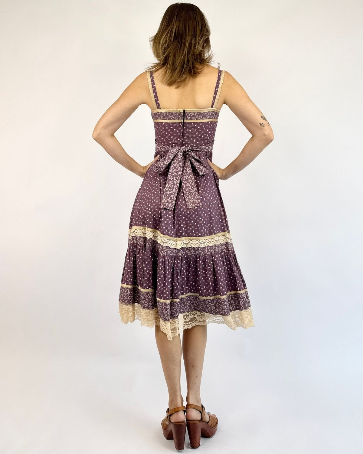 Gunne Sax Violet Crown Calico Dress