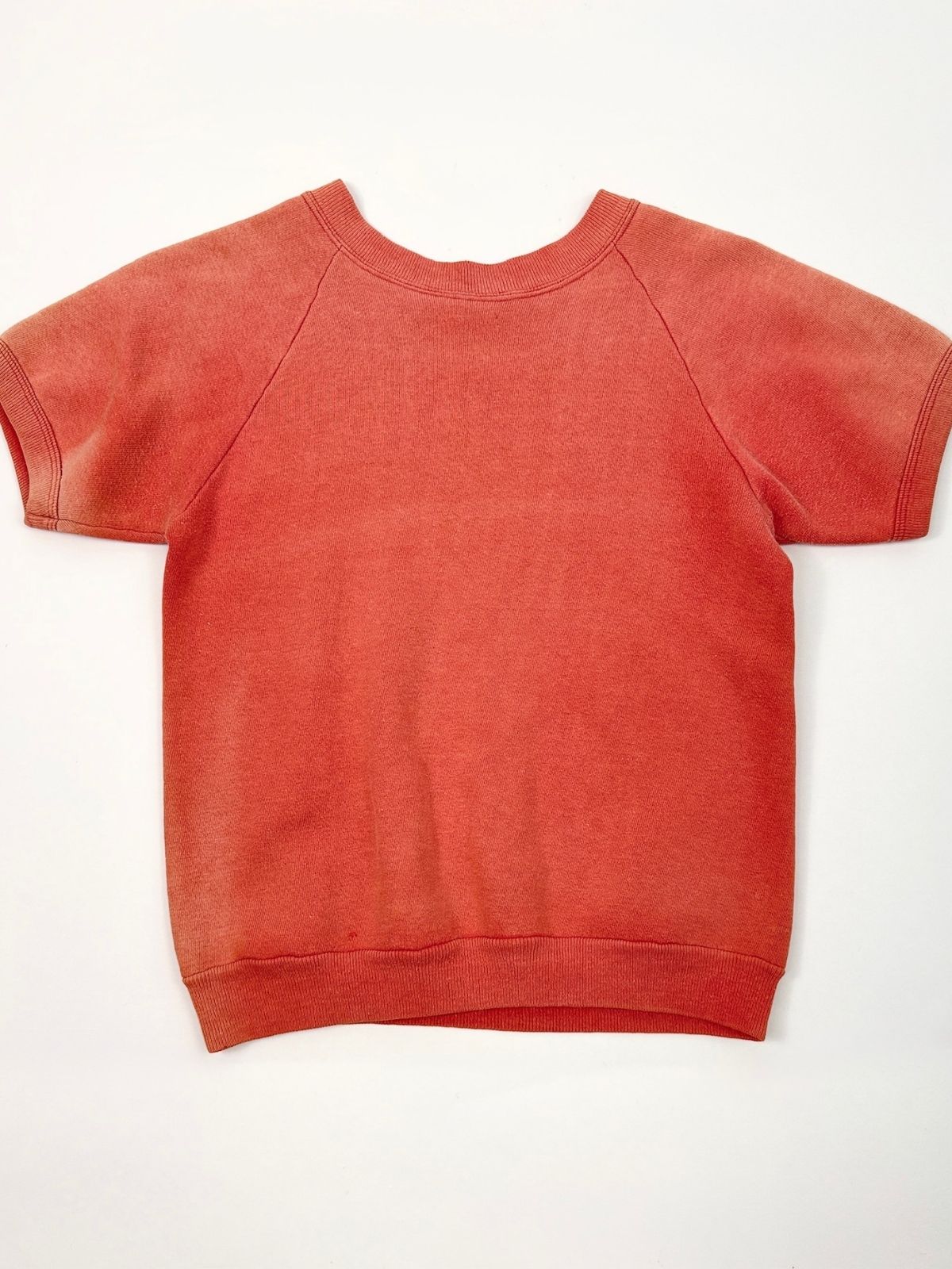 Faded Red Short Sleeve Sweatshirt