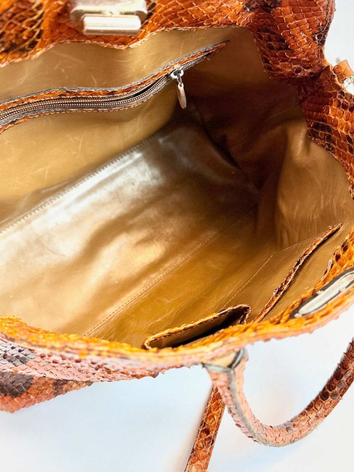 Citrine Snakeskin Bag