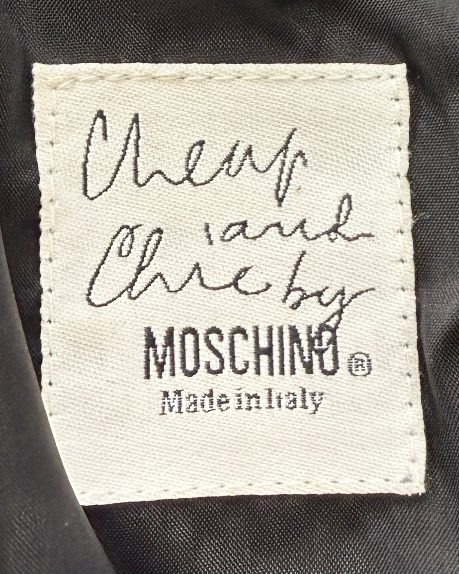 Moschino Helena's Rose Black Pleated Top