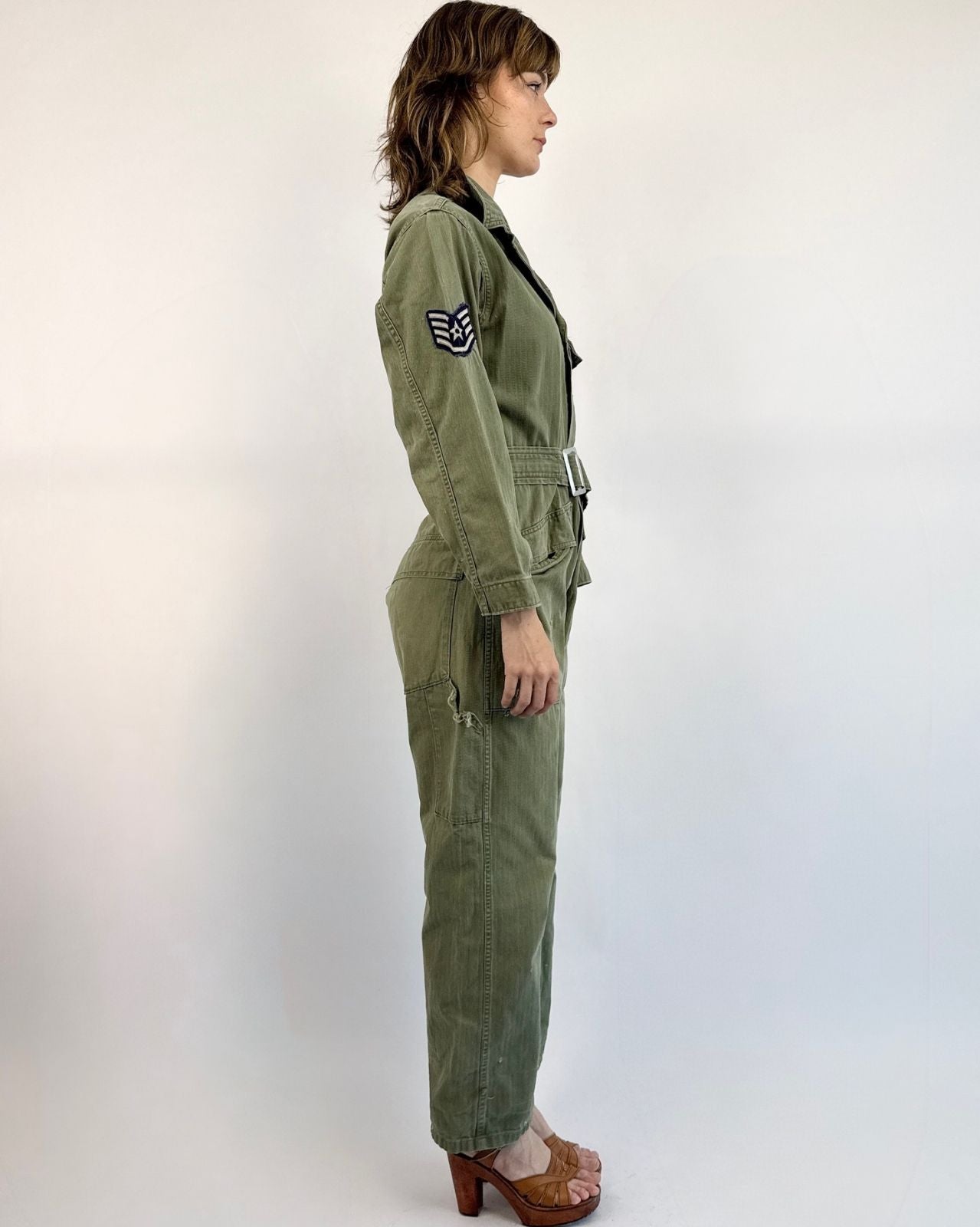 WW2 Green Military Fatigue Coveralls