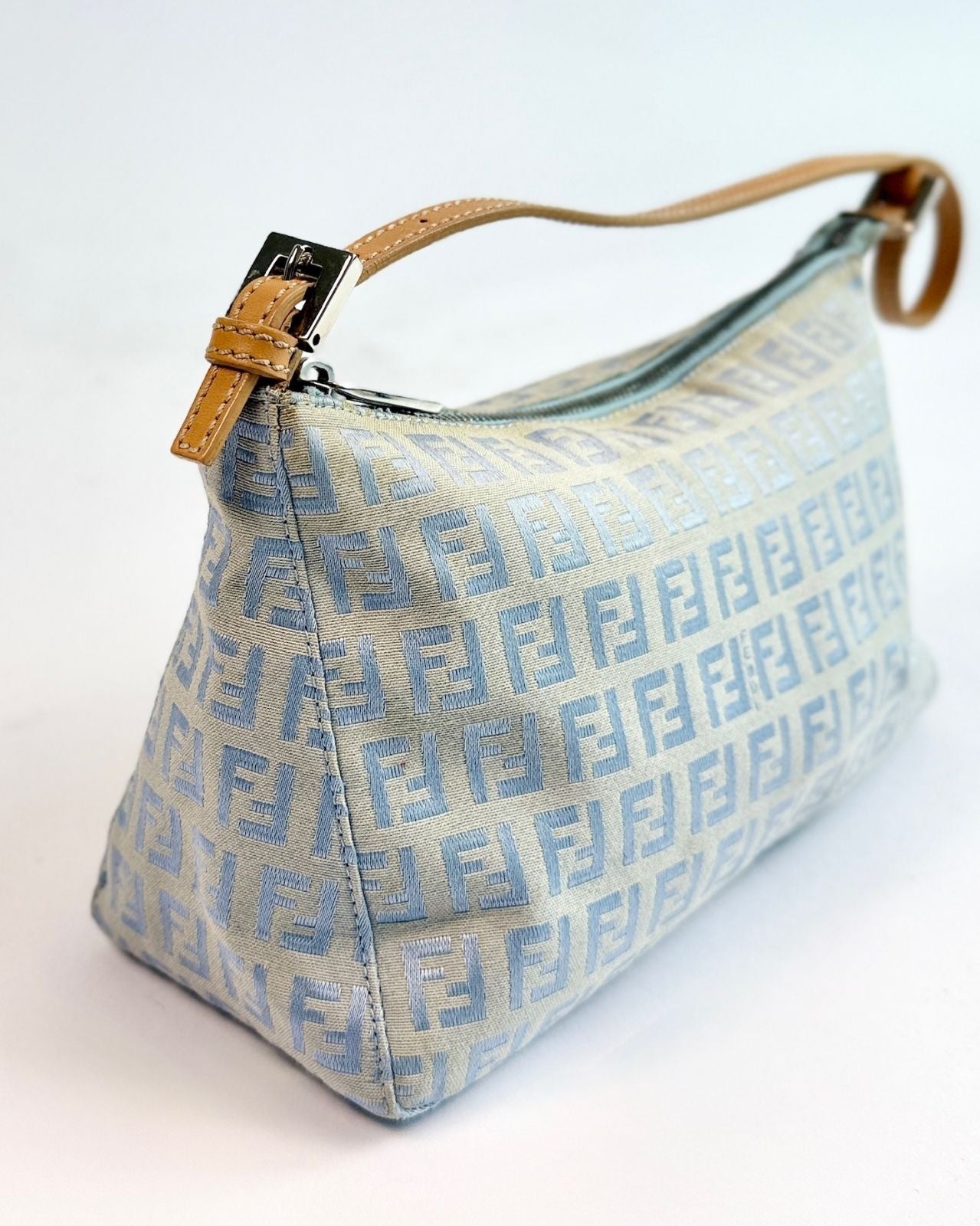 Fendi Borsa Con Fiano Celeste Naturale Bag