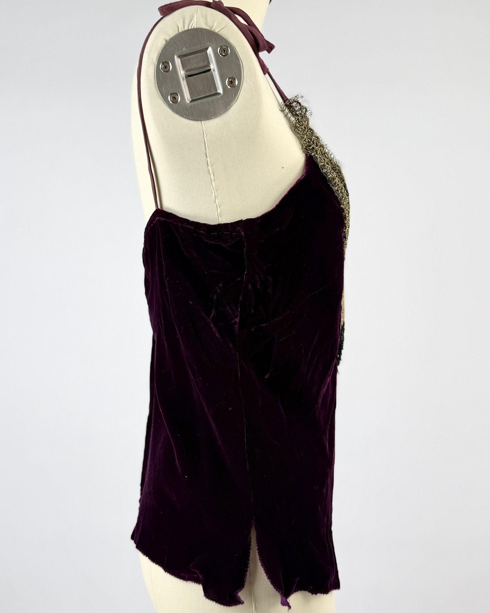 Jean Steanquist Velvet Beaded Tank